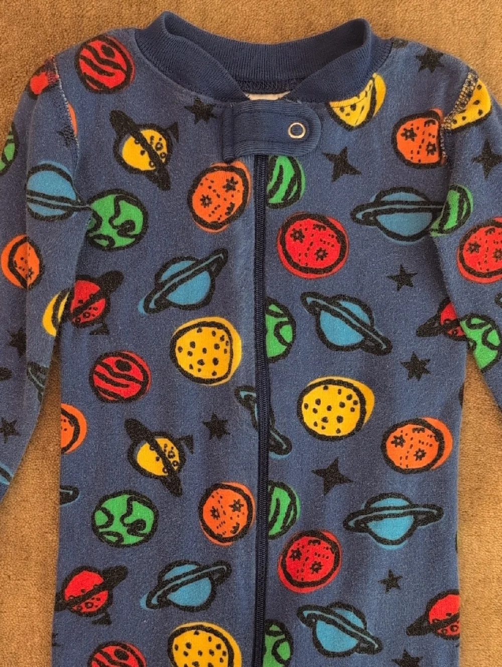 Hanna Andersson 2T Planet Zip Onesie